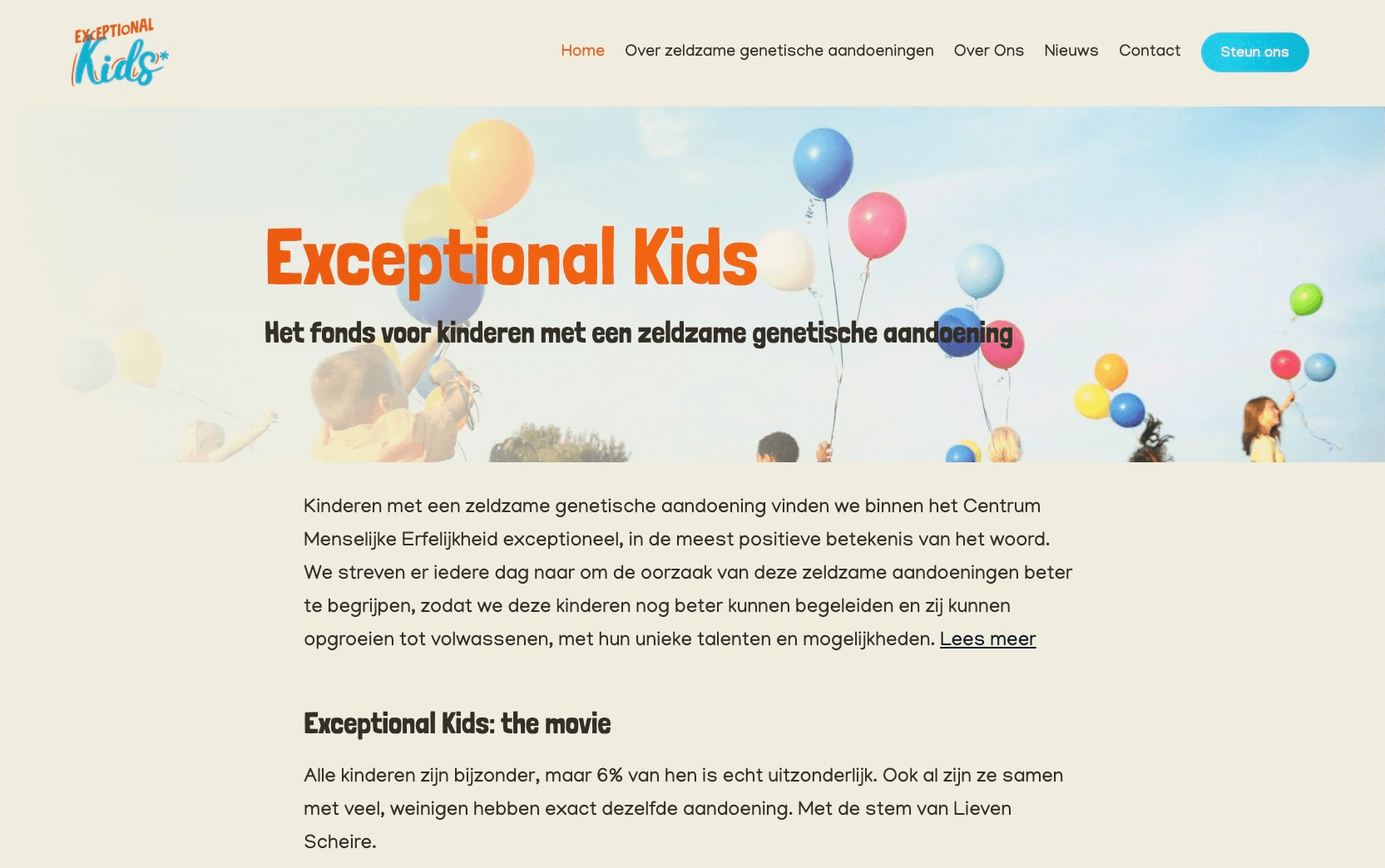 Exceptional Kids Foundation website